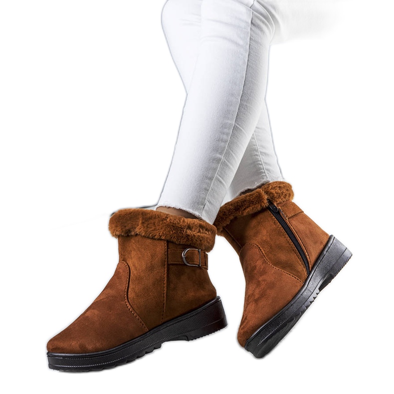 Camel, botas de nieve aisladas con pelo Julius marrón Camel, botas de nieve aisladas con pelo Julius marrón