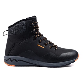 Cálidos zapatos altos de trekking para hombre Dk negro