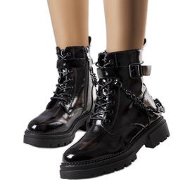 Botines Constance de charol negro