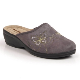 Cómodas pantuflas de terciopelo Inblu W ARC21 gris