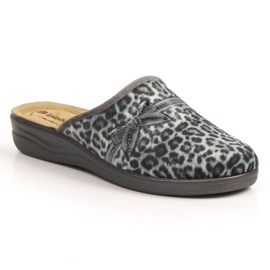 Pantuflas cómodas estampado leopardo Inblu W ARC23 gris