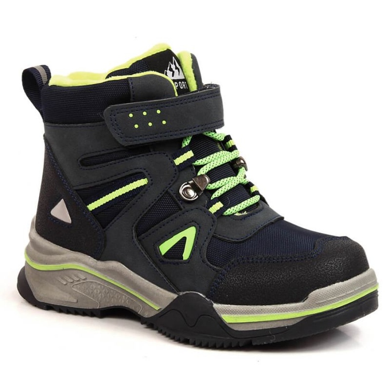Zapatos con aislamiento de lana de oveja News Jr. EVE383B azul marino
