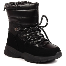 Botas de nieve con aislamiento de lana de oveja News Jr. EVE384A negro