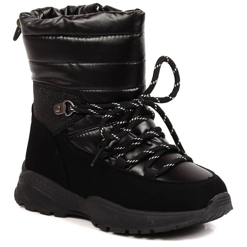 Botas de nieve con aislamiento de lana de oveja News Jr. EVE384A negro