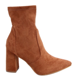 PA1 Botas de ante con tacón de Natalie Camel marrón PA1 Botas de ante con tacón de Natalie Camel marrón