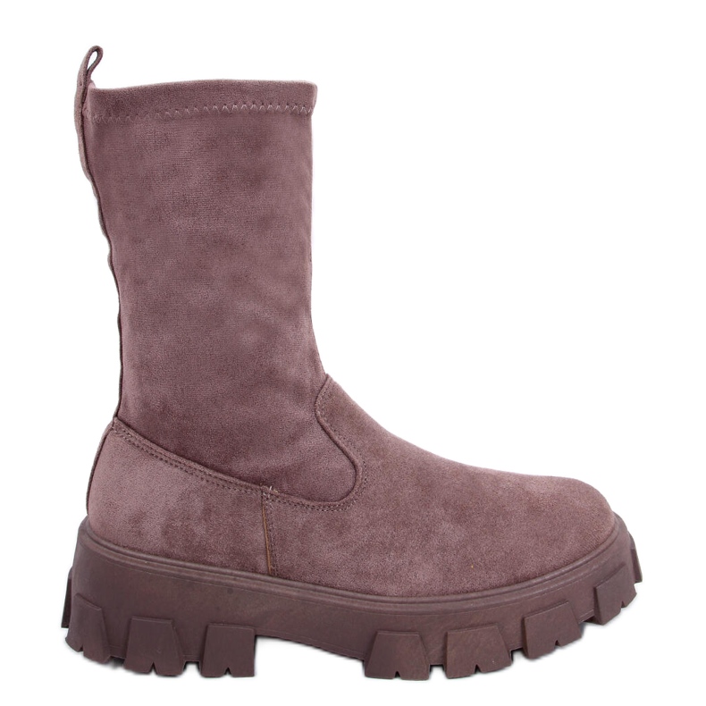 PA1 Botas Phyllis Kaki planas de ante beige