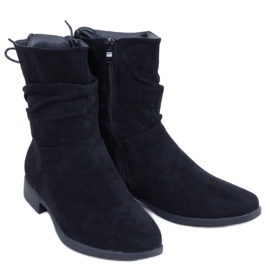 PA1 Botas planas de ante negro Theda