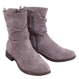 PA1 Botas planas de ante Kaki de Theda beige
