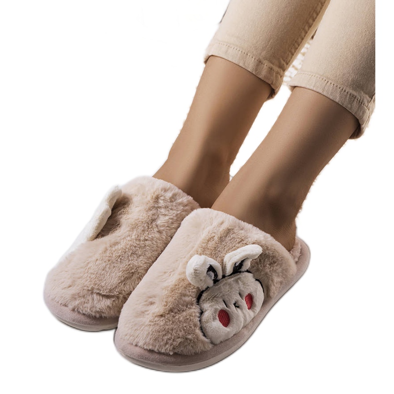 Pantuflas Half Bunny beige suave