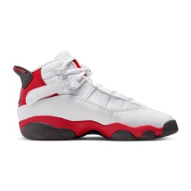 Nike Jordan 6 Anillos 323419-126 zapatos blanco rojo