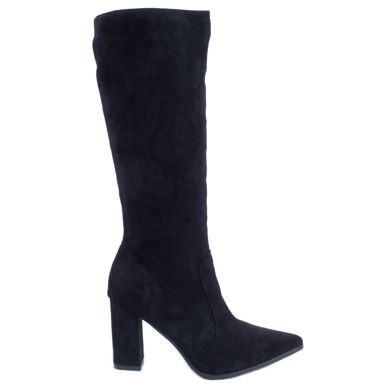 BM Botas Farrah de ante negro con tacón BM Botas Farrah de ante negro con tacón