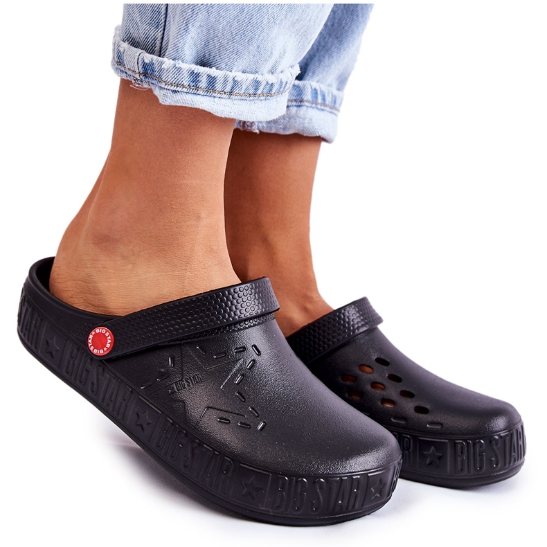 Pantuflas Ligeras Mujer Kroks Big Star II275001 Negro