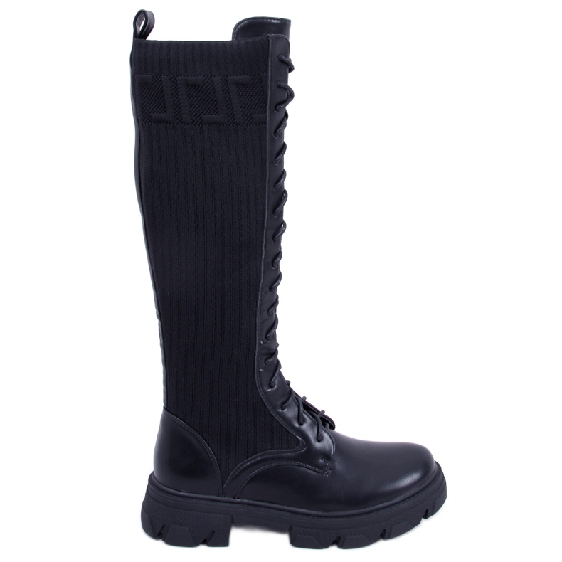 BM Botas de montar con parte superior flexible Keyshia Black negro BM Botas de montar con parte superior flexible Keyshia Black negro