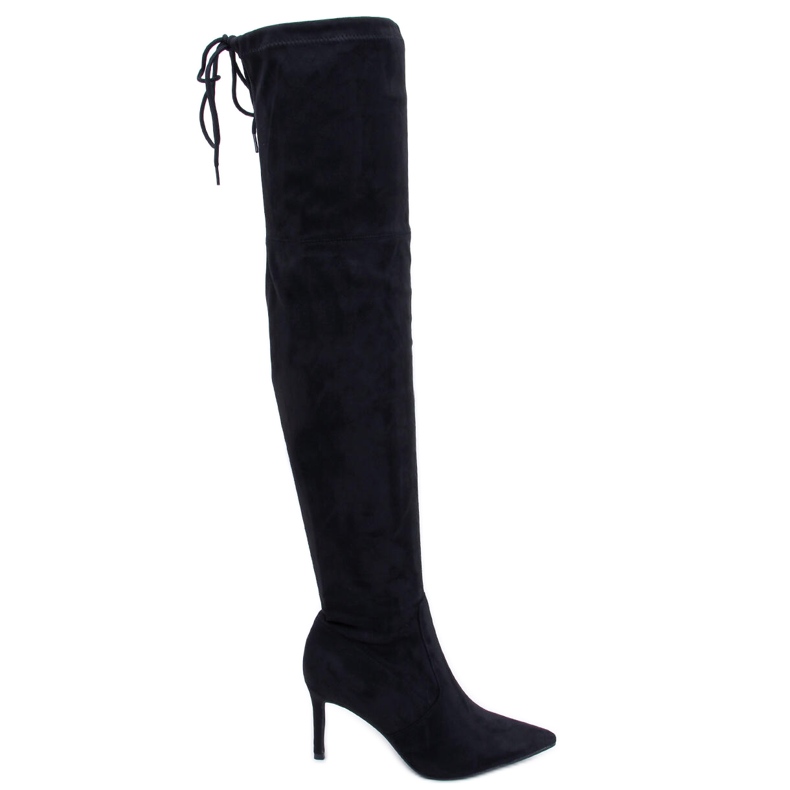 BM Botas por encima de la rodilla con tacón negro Becky