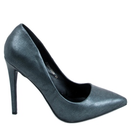 BM Zapatos de tacón de mujer Leda Green negro verde