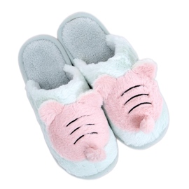 PA1 Pantuflas Mujer Menta Perla verde rosado