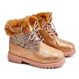FR1 Botas Infantiles Trapper Brillo Cálido Dorado Brema