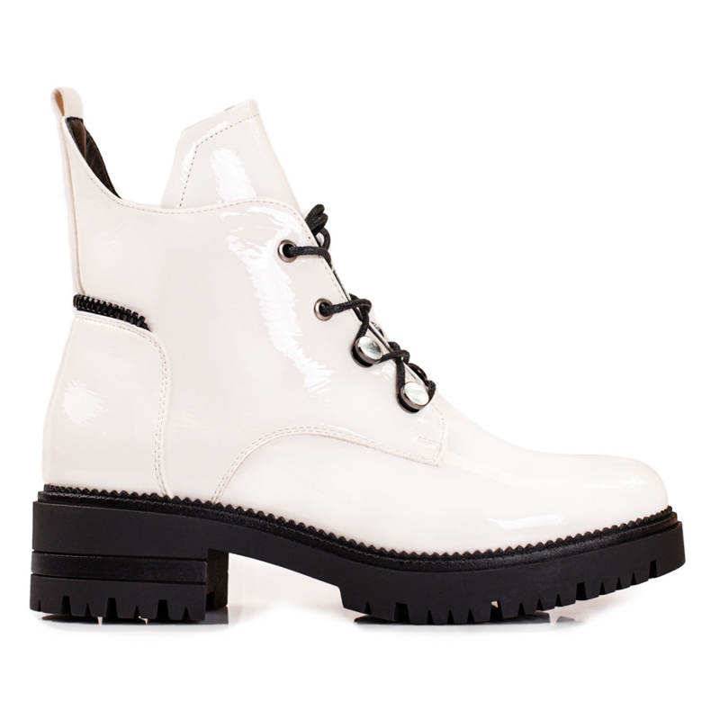 W. Potocki Botas Potocki de mujer lacadas en blanco