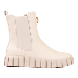 W. Potocki Botas plataforma mujer Potocki beige