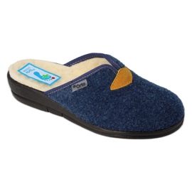 Pantuflas befado mujer pu 937D636, azul marino, forradas de lana Pantuflas befado mujer pu 937D636, azul marino, forradas de lana
