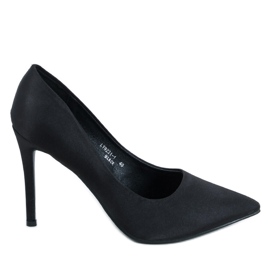 PA1 Zapatos de tacón mujer en raso Talia Negro