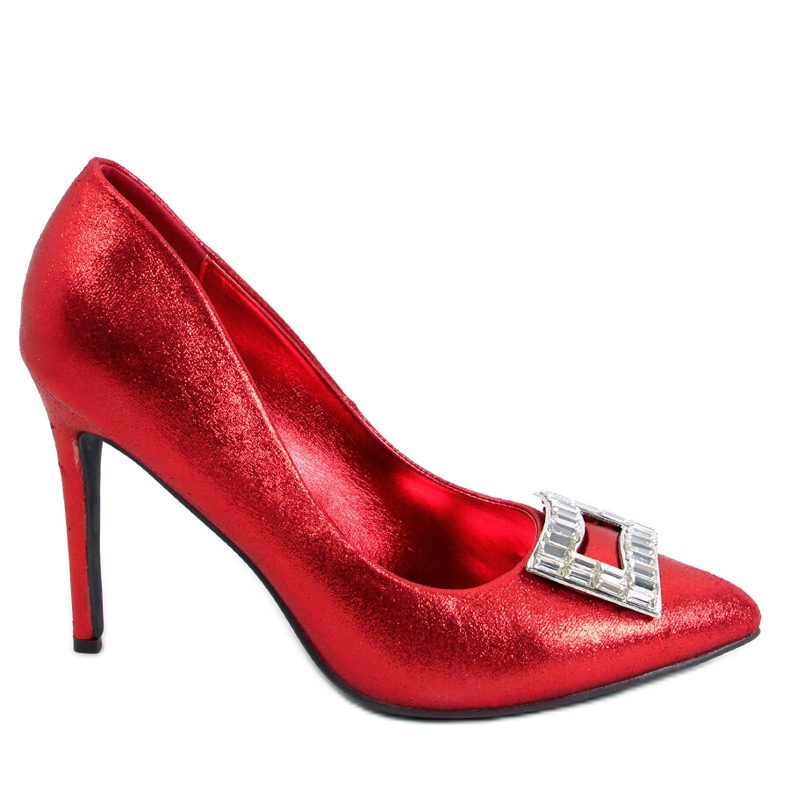 PA1 Zapatos de tacón de mujer Deborah Red adornados rojo