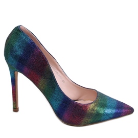 PA1 Zapatos de salón iridiscentes de mujer Halsey Colorful púrpura azul rosa multicolor verde