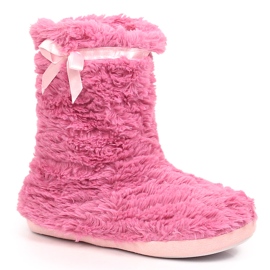 BM Pantuflas altas de piel calentita para mujer rosa Stella