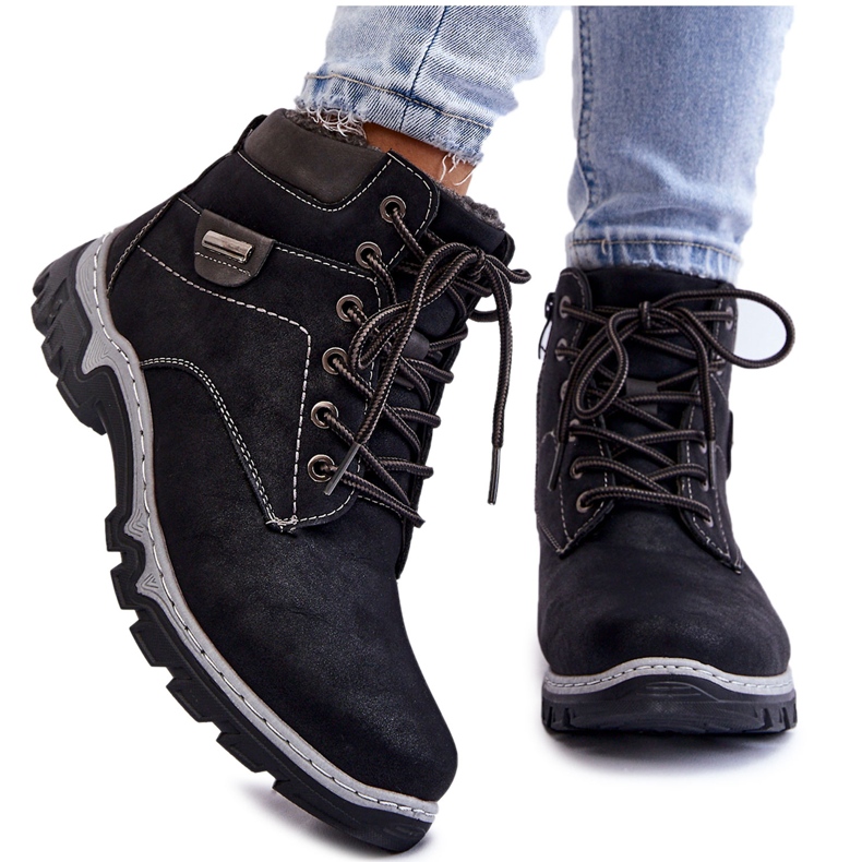 PA1 Botas Trapper Mujer Cremallera Cálida Negro Jake