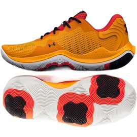 Zapatillas de baloncesto Under Armour Spawn 4 M 3024971 800 multicolor naranjas y rojos