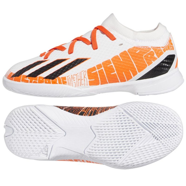 Adidas X Speedportal.3 Messi In Jr GW8393 zapatos de fútbol blanco Adidas X Speedportal.3 Messi In Jr GW8393 zapatos de fútbol blanco
