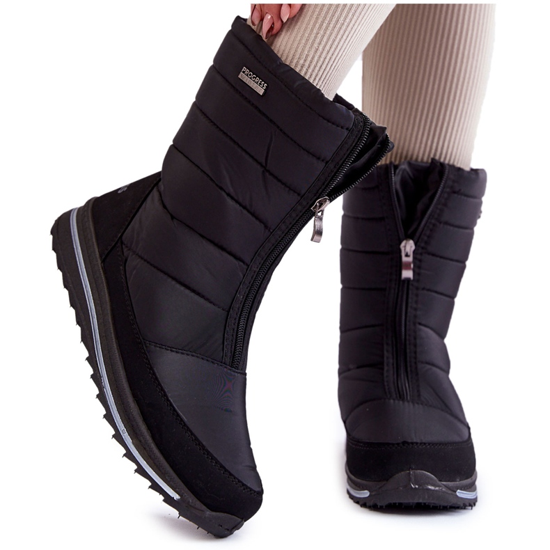 Botas de nieve ligeras y aisladas para mujer Progress PROGJ-22-129 Negro