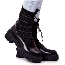 Botas para mujeres con calcetín Basido Basido negro