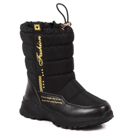 Evento Botas de nieve para niña con aislamiento de lana de oveja, negro