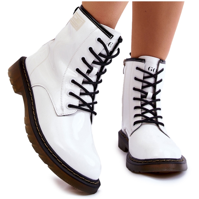 Botas Aislantes Lacadas Mujer GOE II2N4051 Blanco