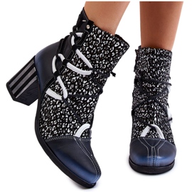 Zapatos De Tacón Alto De Mujer En Piel Maciejka 05605-01 Blanco Y Negro