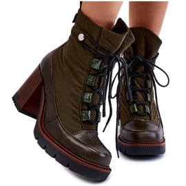 Botas de tacón alto de moda Maciejka 05777-09 Verde