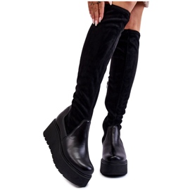 Botas Mujer Cuña Laura Messi 2502 Negro