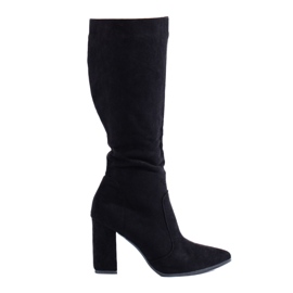 Botines de mujer Shelovet en ante ecológico negro