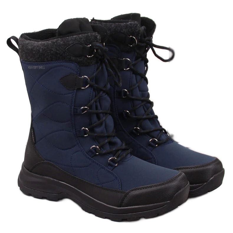 Botas de nieve impermeables y aislantes para mujer azul marino DK Botas de nieve impermeables y aislantes para mujer azul marino DK