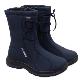 Botas de nieve impermeables para mujer, azul marino DK
