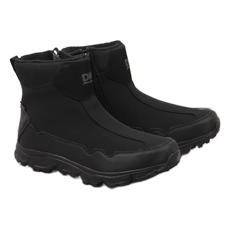 Botas de nieve impermeables y aislantes para hombre negras DK negro