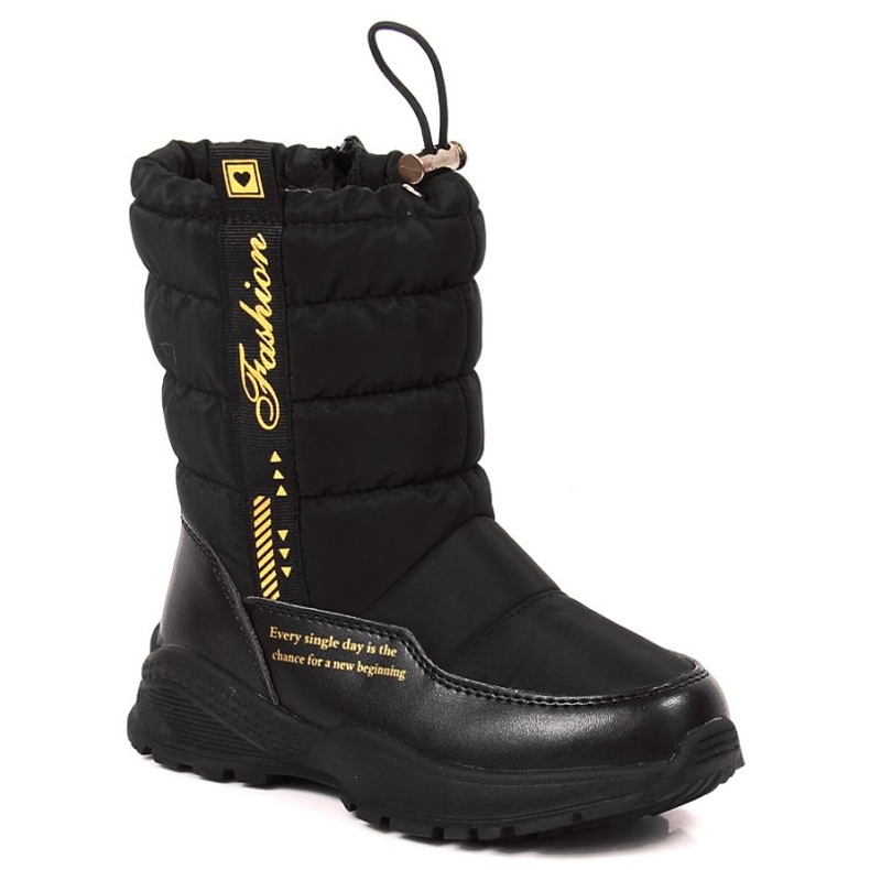 Botas de nieve con aislamiento de lana de oveja Miss Jr EVE391 negro