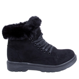 BM Botines cordones pelo Morena Negro