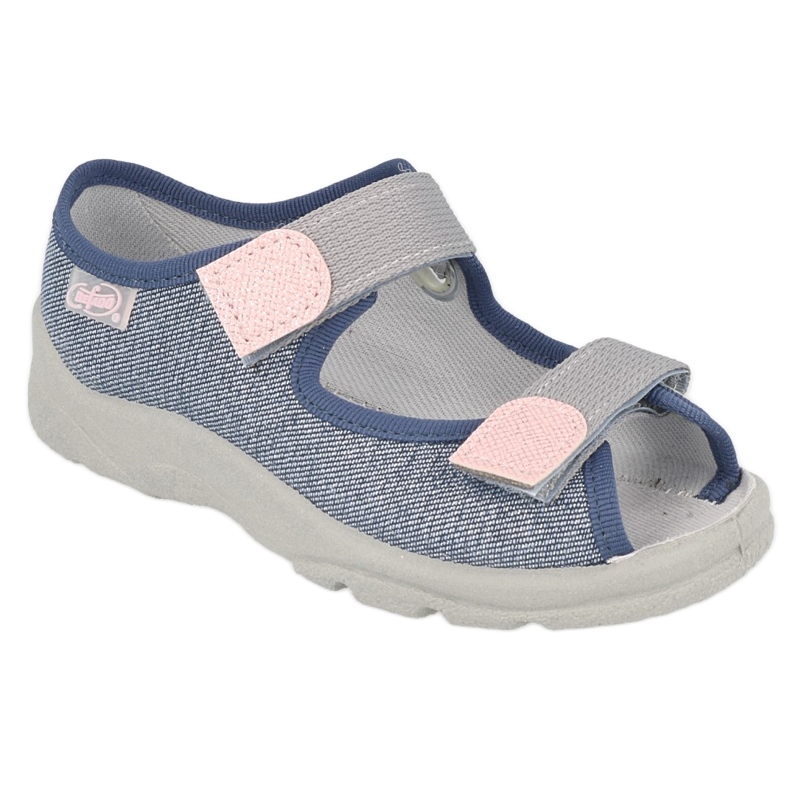 Sandalias infantiles de Befado para velcro 969x167 azul-gris