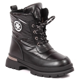 BM Botas de nieve niña insuladas con lana de oveja negro Miss