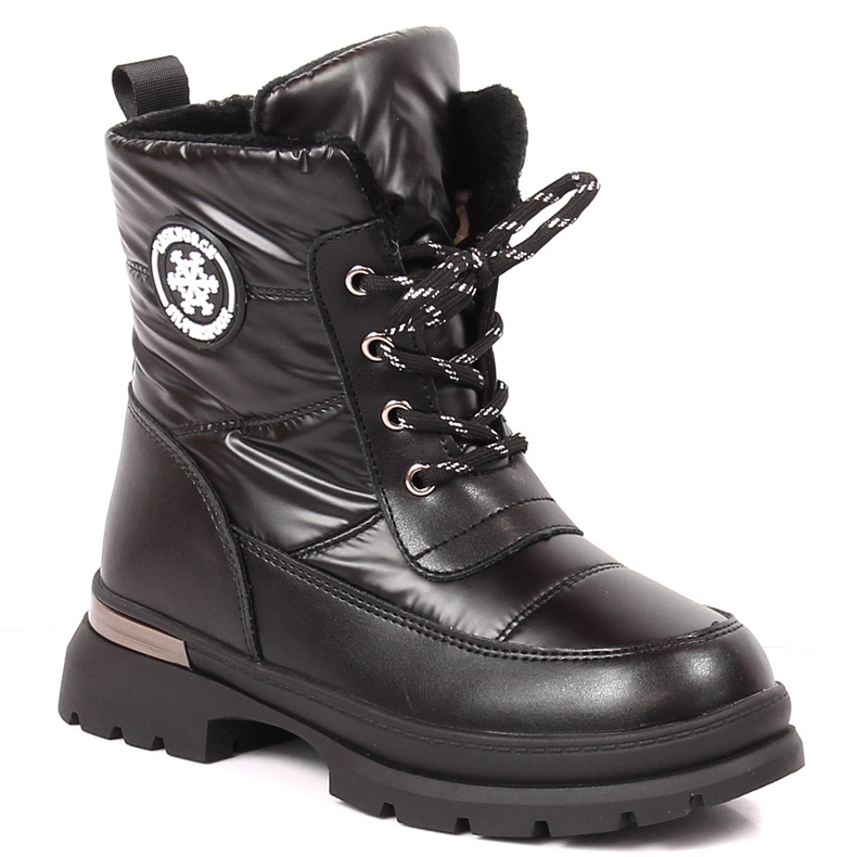 BM Botas de nieve niña insuladas con lana de oveja negro Miss