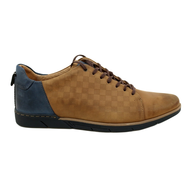 Polbut Zapatos casual hombre piel 2114 rojo beige azul marino