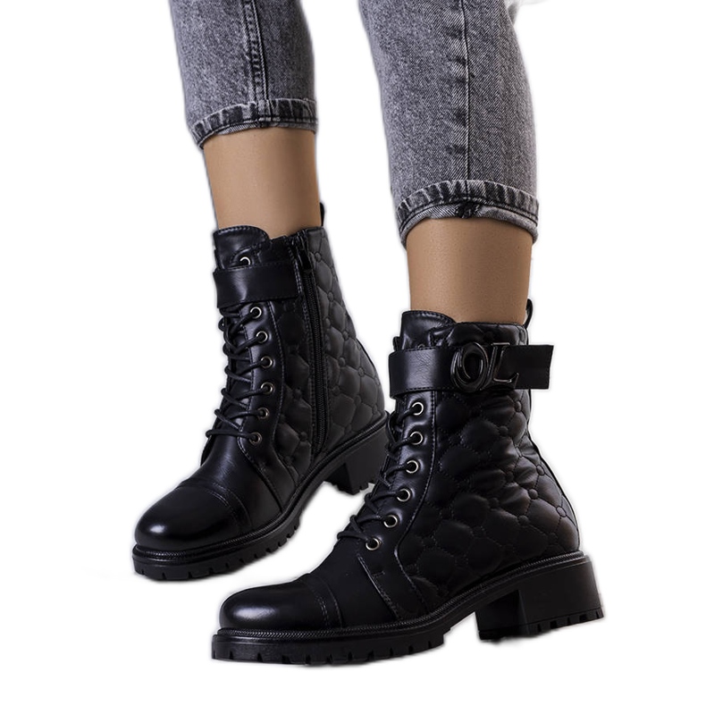 BM Botas acolchadas con aislamiento negro Arseny