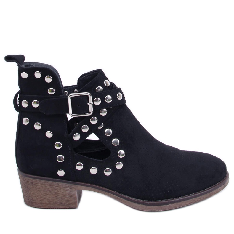 BM Botines cut-out con tachuelas Shelby Black negro